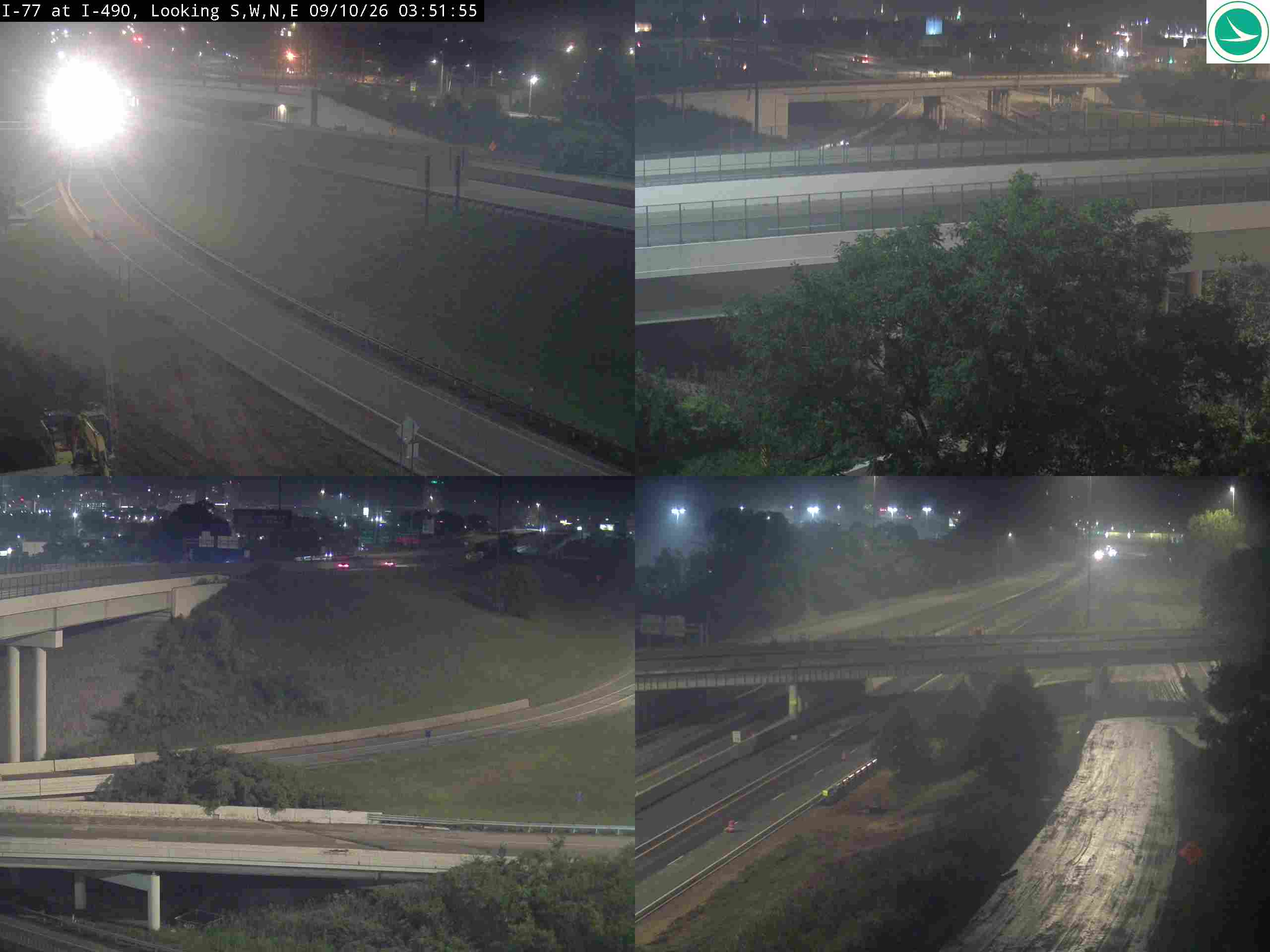 Traffic camera: I-77 at I-490, 3141