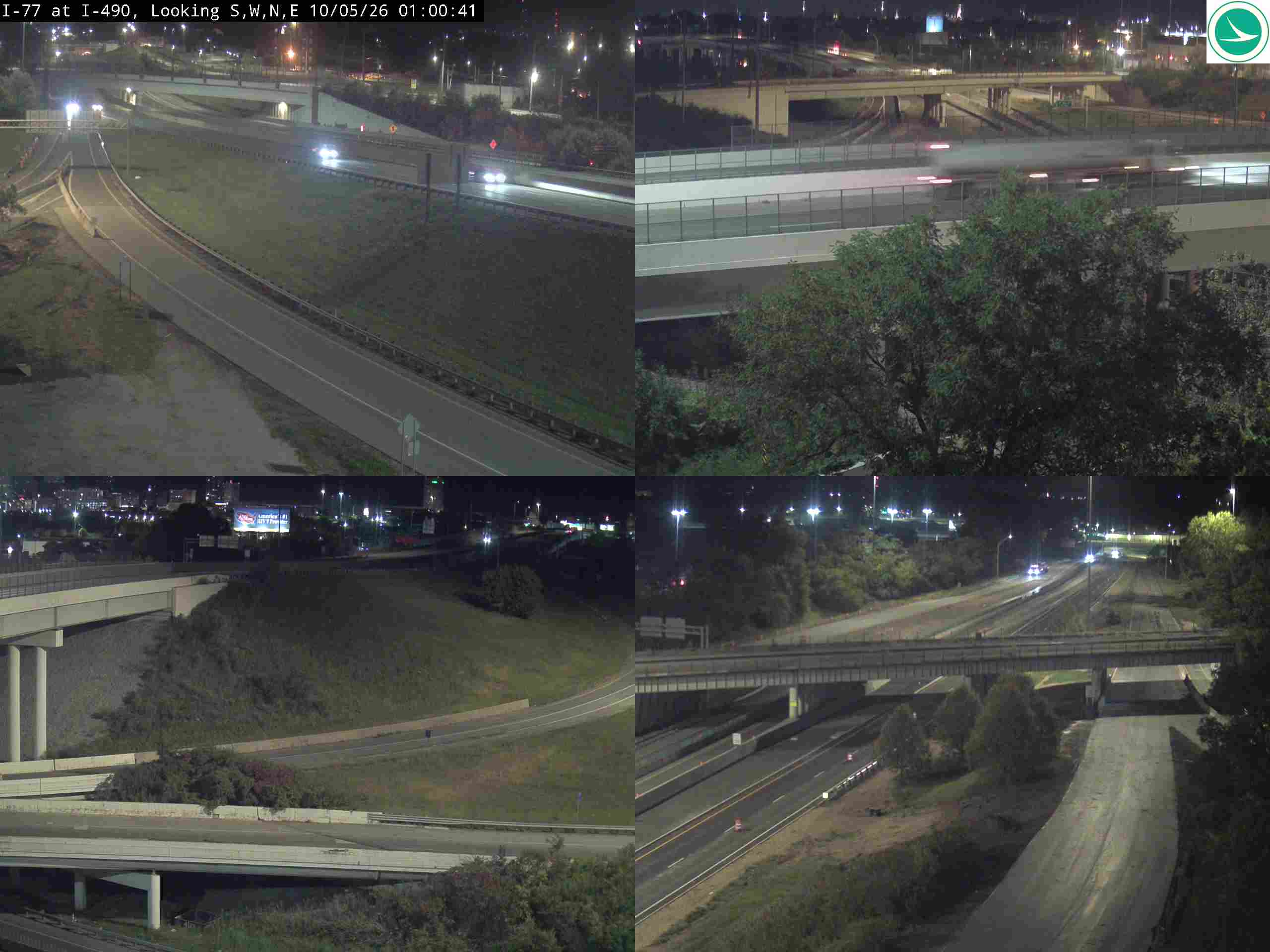 Traffic camera: I-77 at I-490, 3141