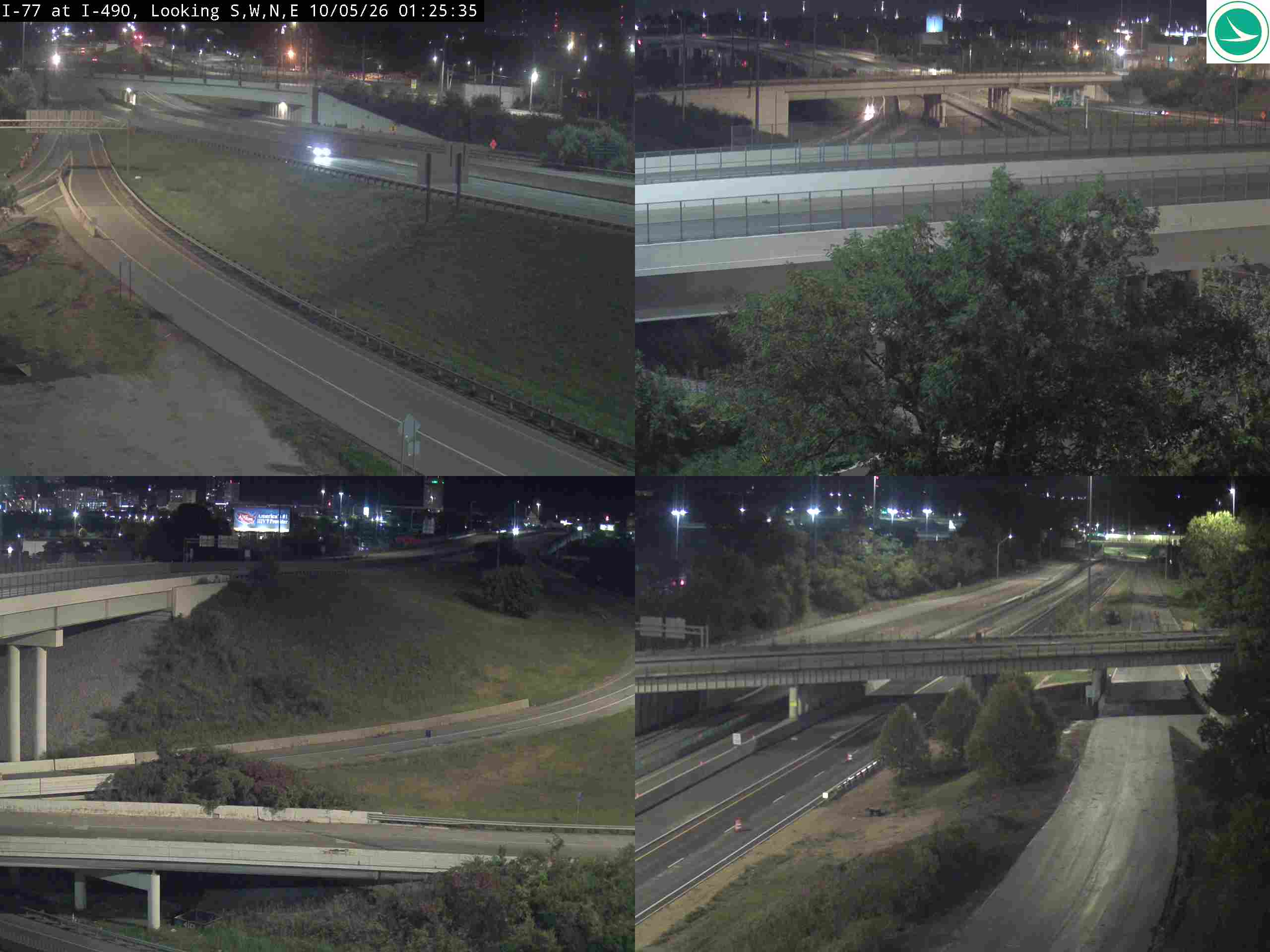 Traffic camera: I-77 at I-490, 3141
