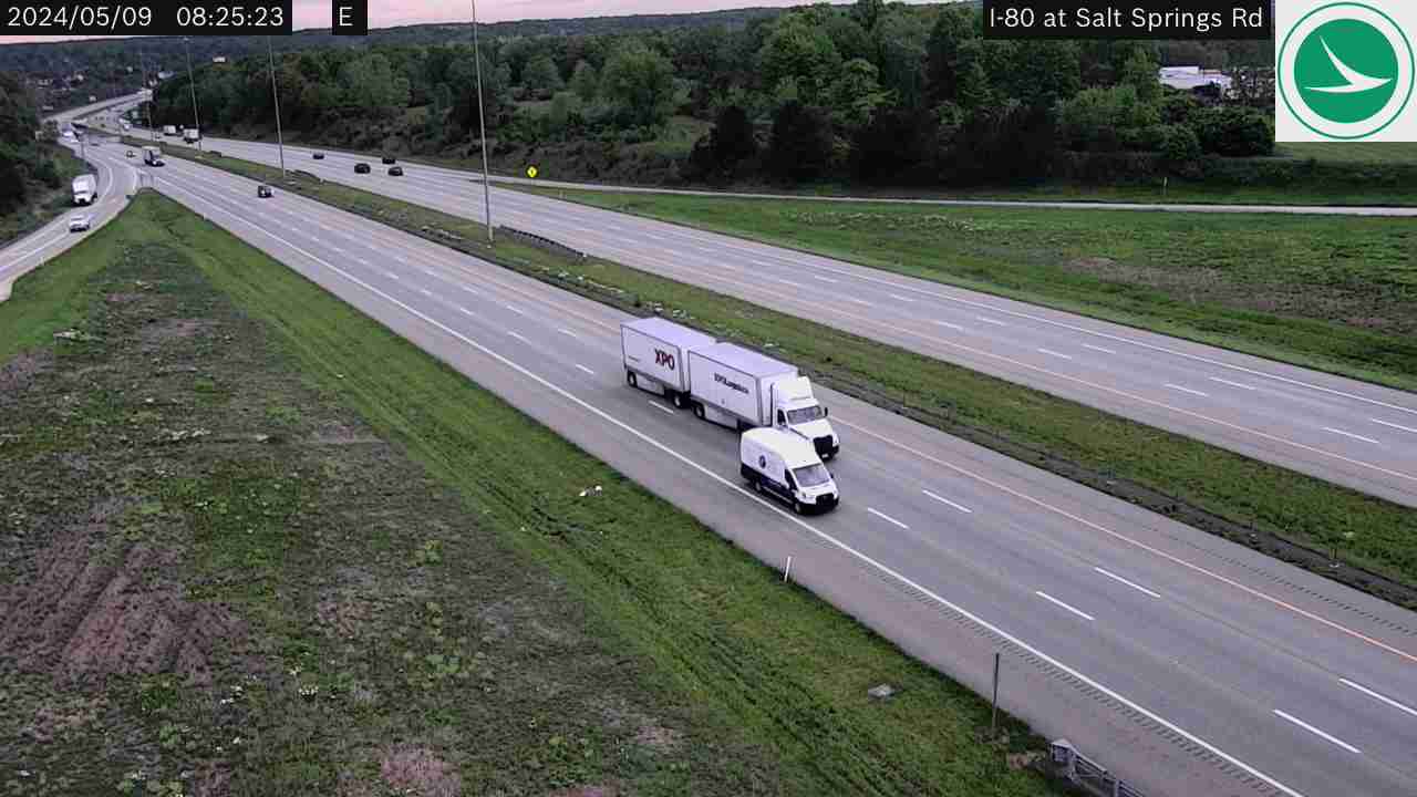 I-80 at Salt Springs Rd. traffic and weather camera in Girard, Ohio