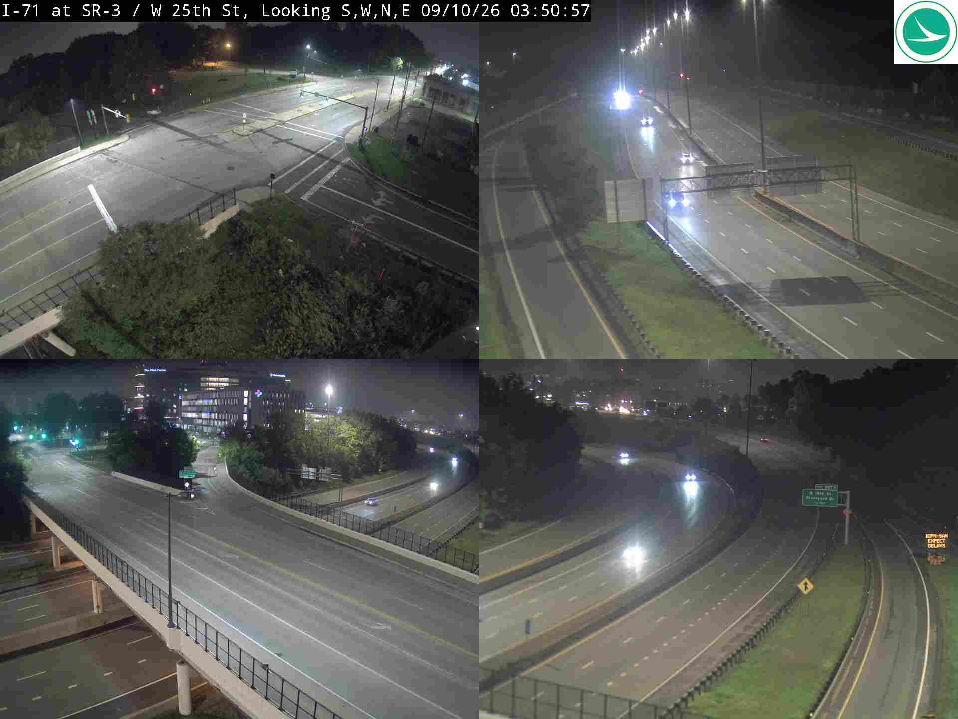 Traffic camera: I-71 at SR-3 / W 25th St, 3015