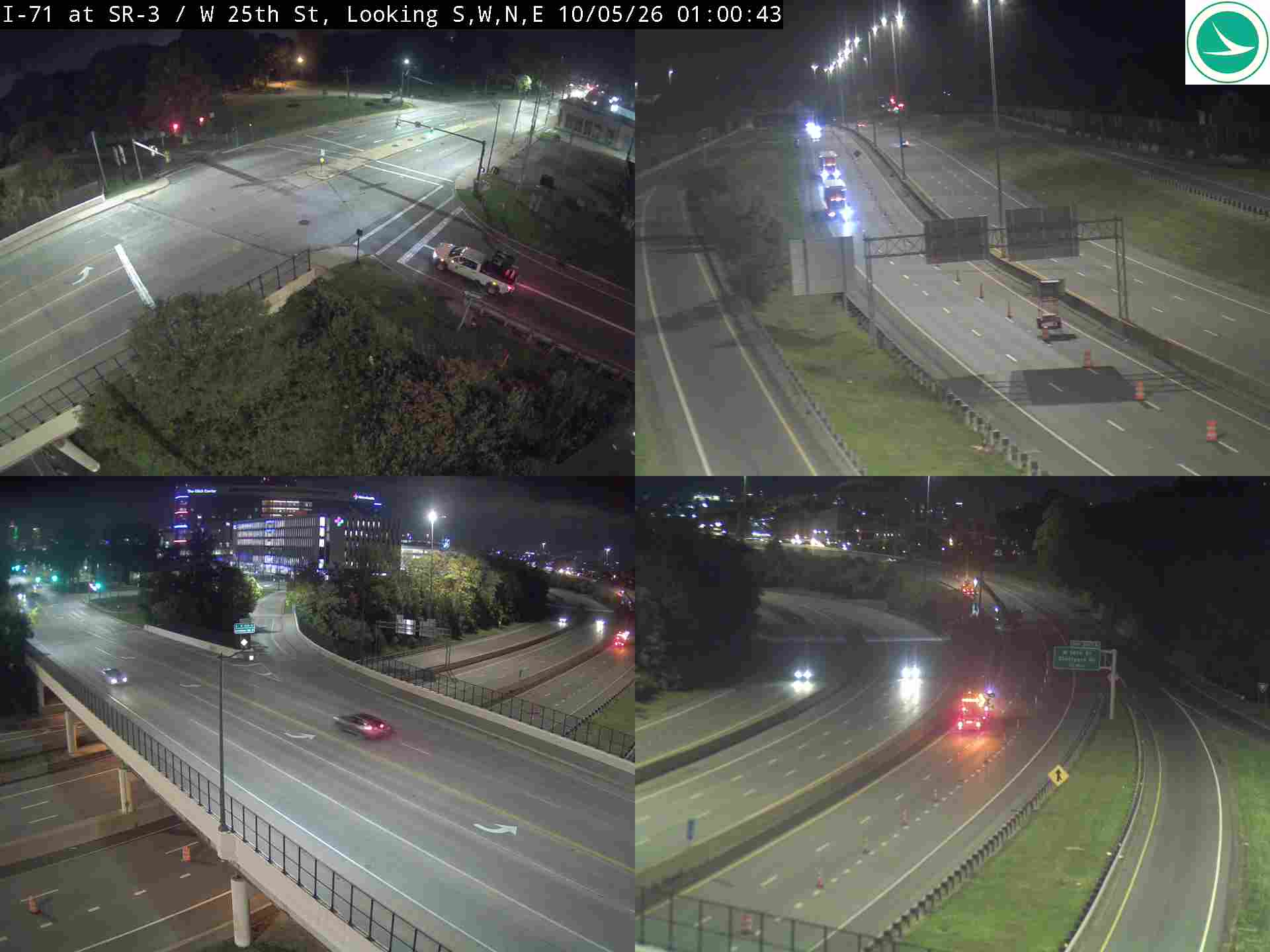 Traffic camera: I-71 at SR-3 / W 25th St, 3015