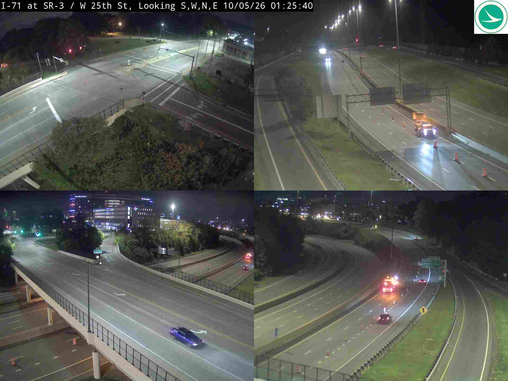 Traffic camera: I-71 at SR-3 / W 25th St, 3015