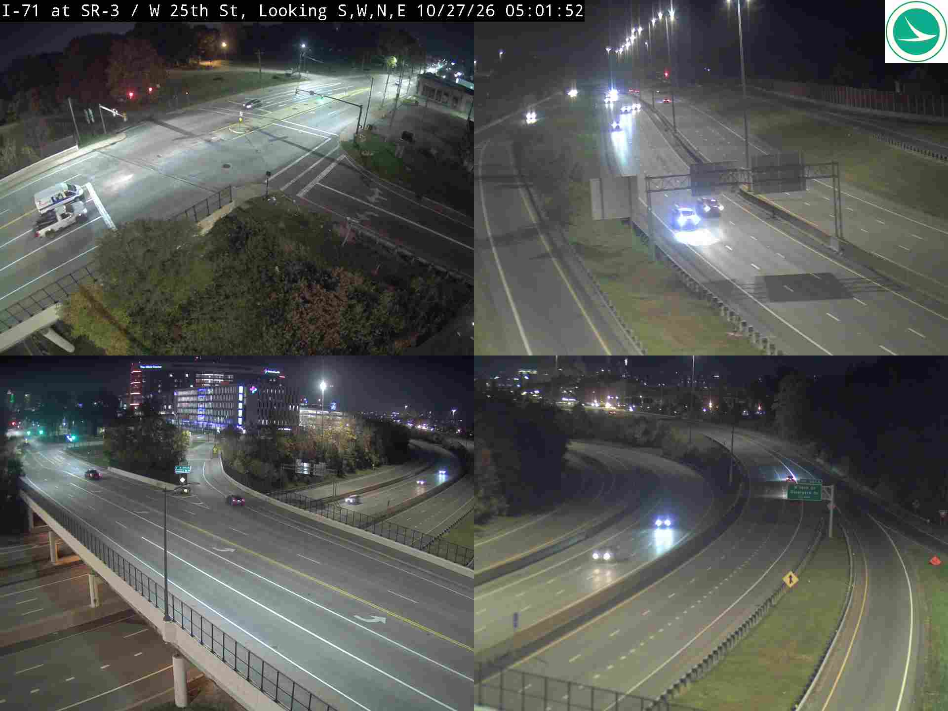 Traffic camera: I-71 at SR-3 / W 25th St, 3015