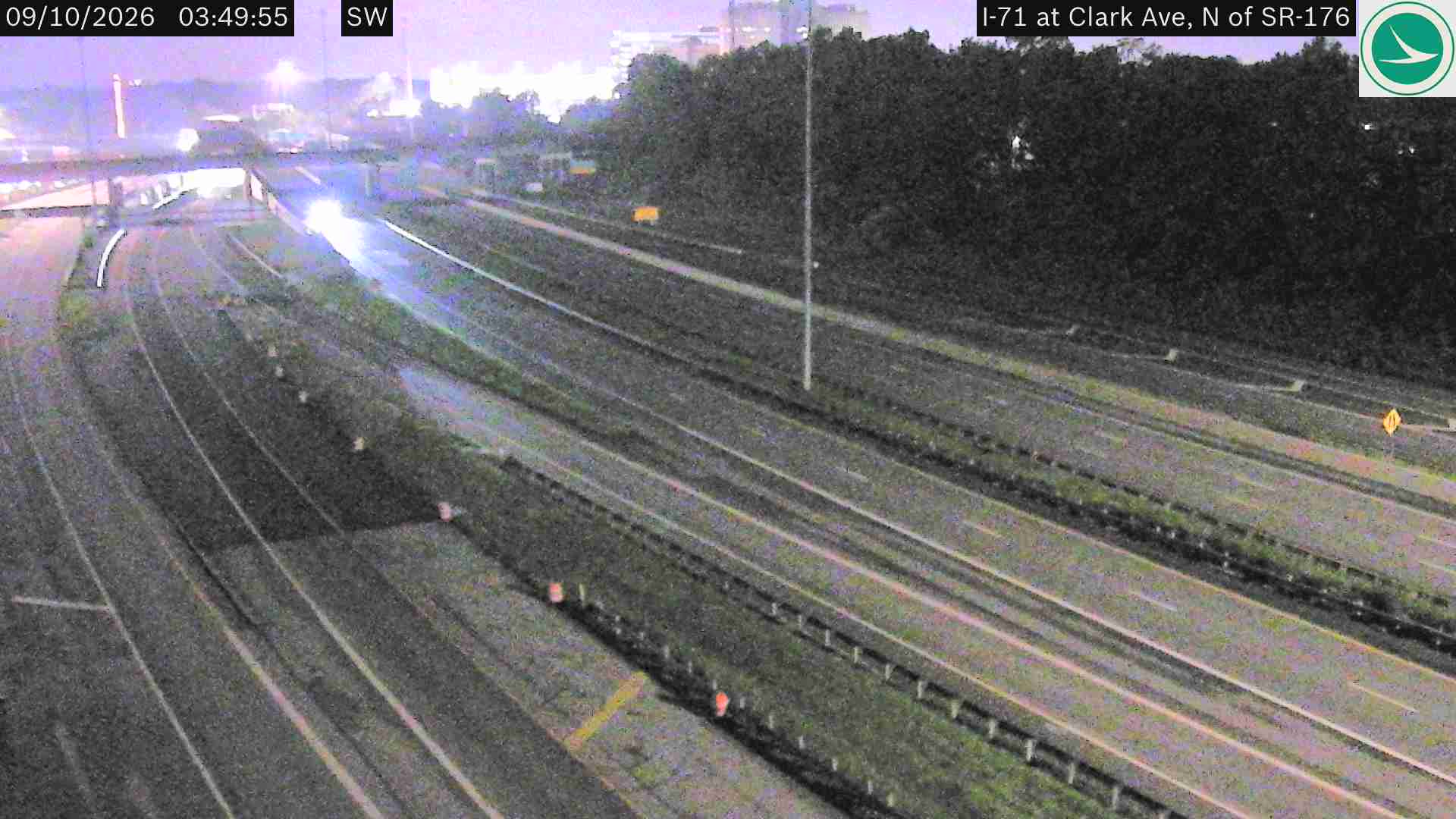 Traffic camera: I-71 at Clark Ave, N of SR-176, 3016