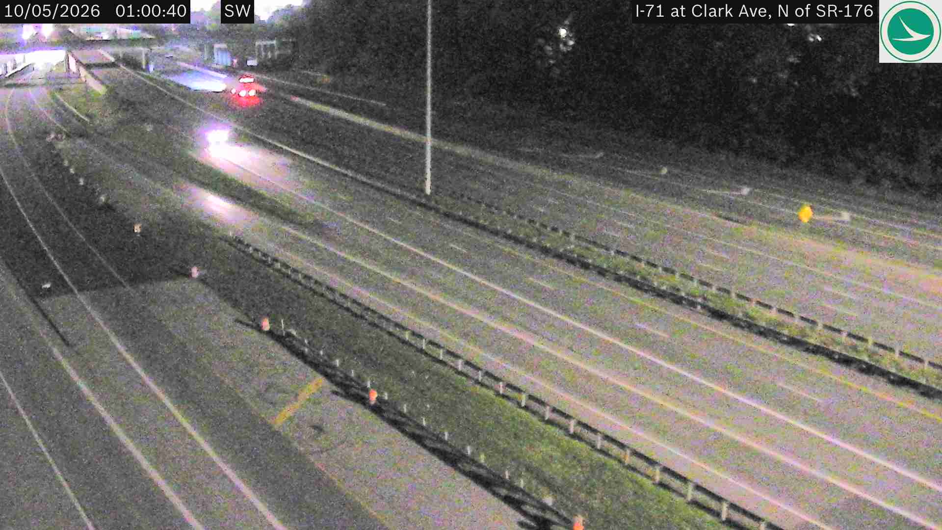 Traffic camera: I-71 at Clark Ave, N of SR-176, 3016