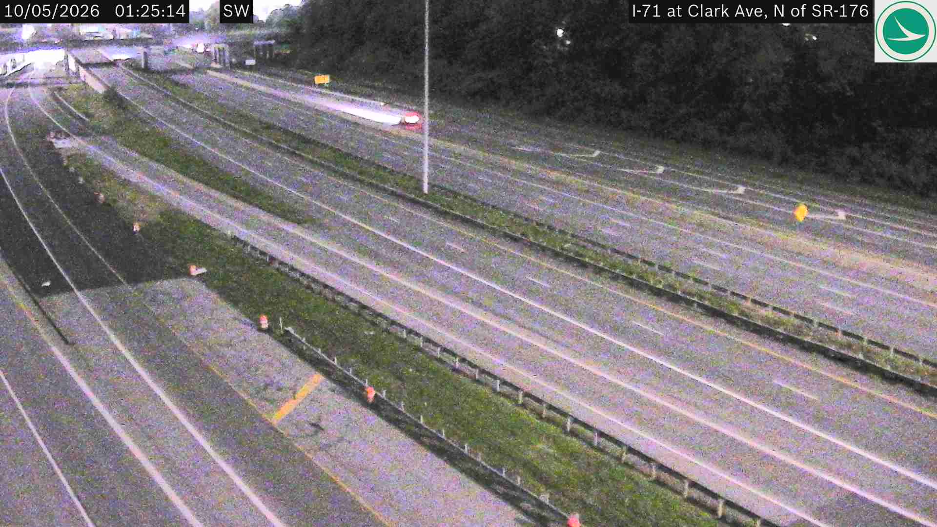 Traffic camera: I-71 at Clark Ave, N of SR-176, 3016
