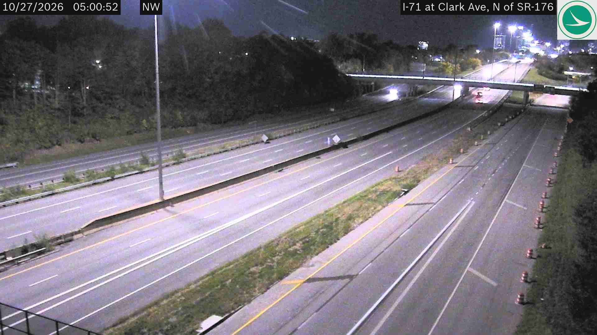 Traffic camera: I-71 at Clark Ave, N of SR-176, 3016