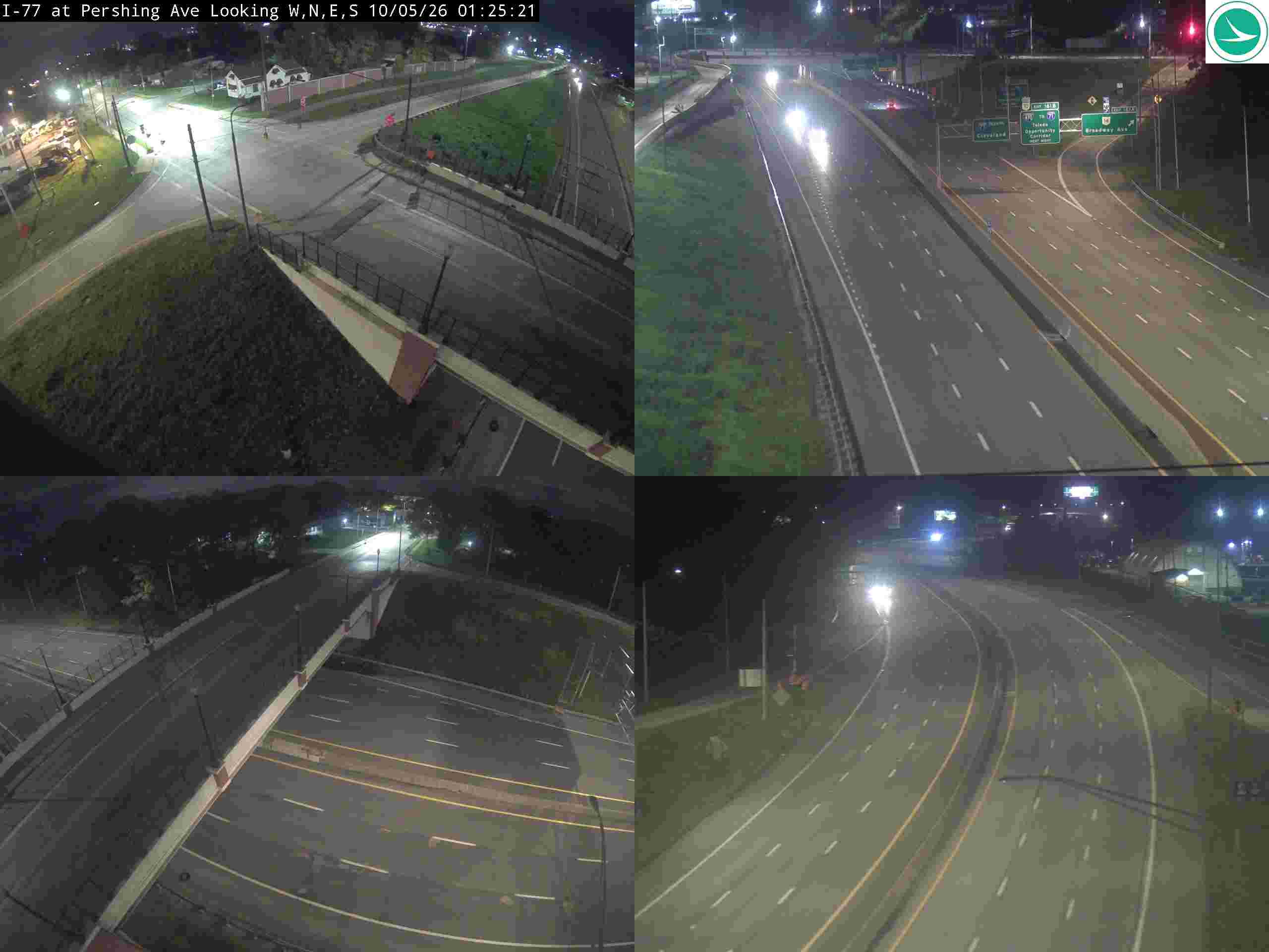 Traffic camera: I-77 at Pershing Ave, 3024