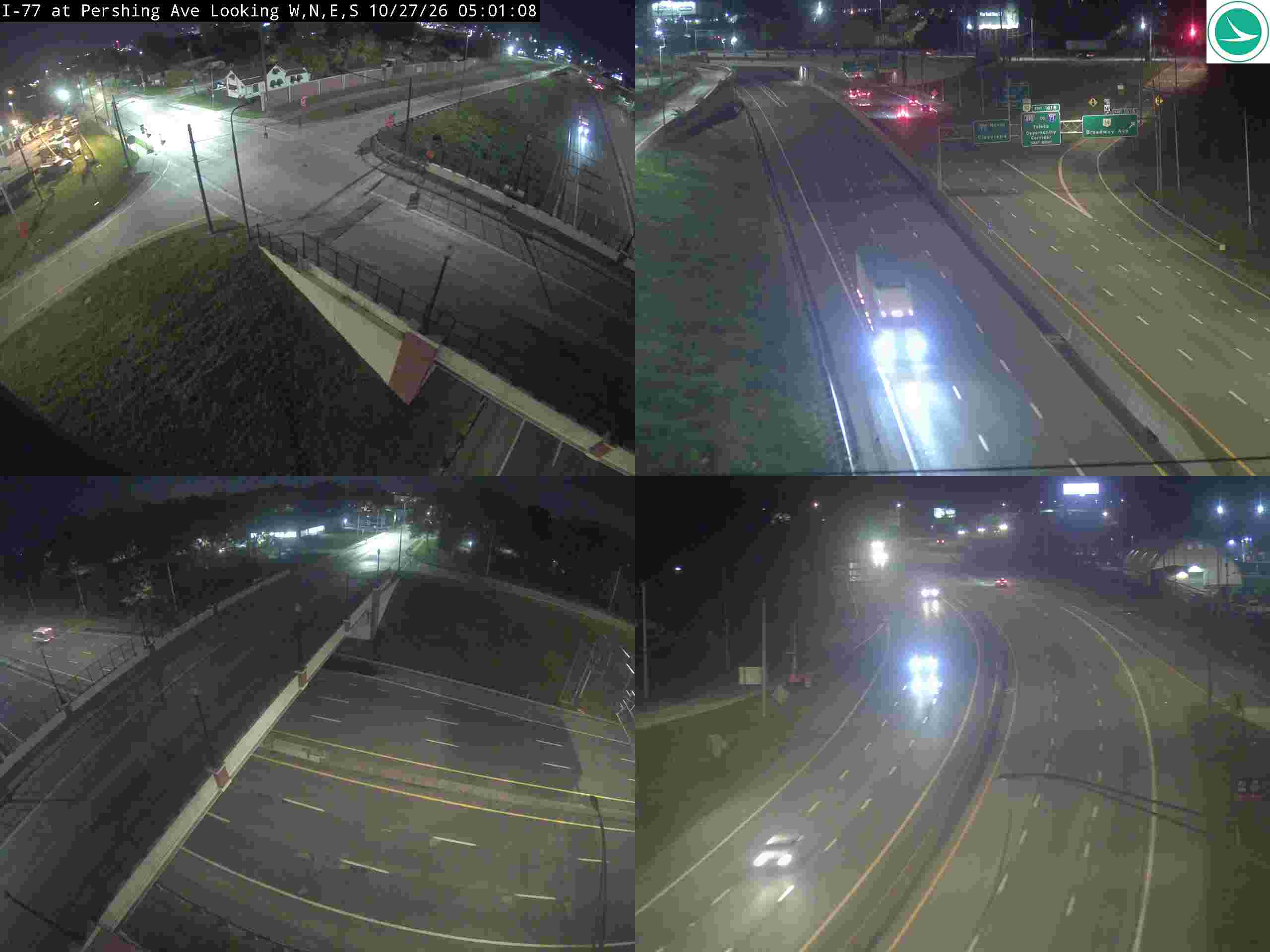 Traffic camera: I-77 at Pershing Ave, 3024
