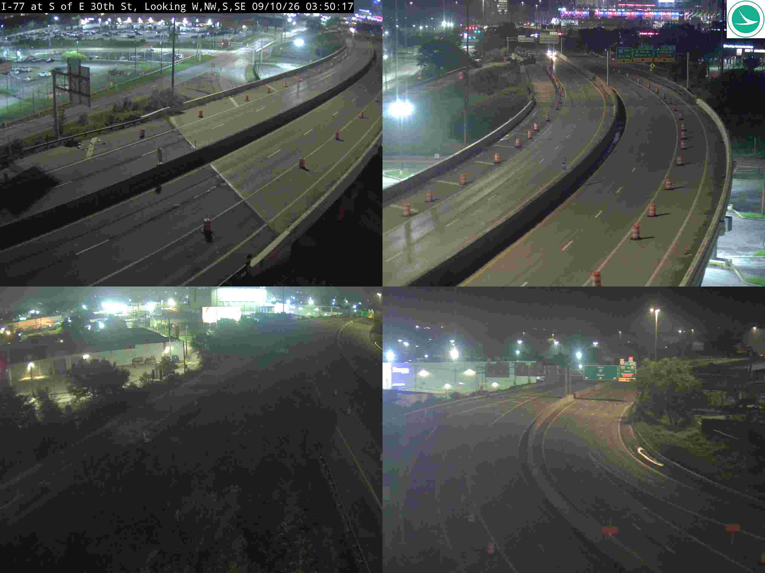 Traffic camera: I-77 at S of E 30th St, 3026