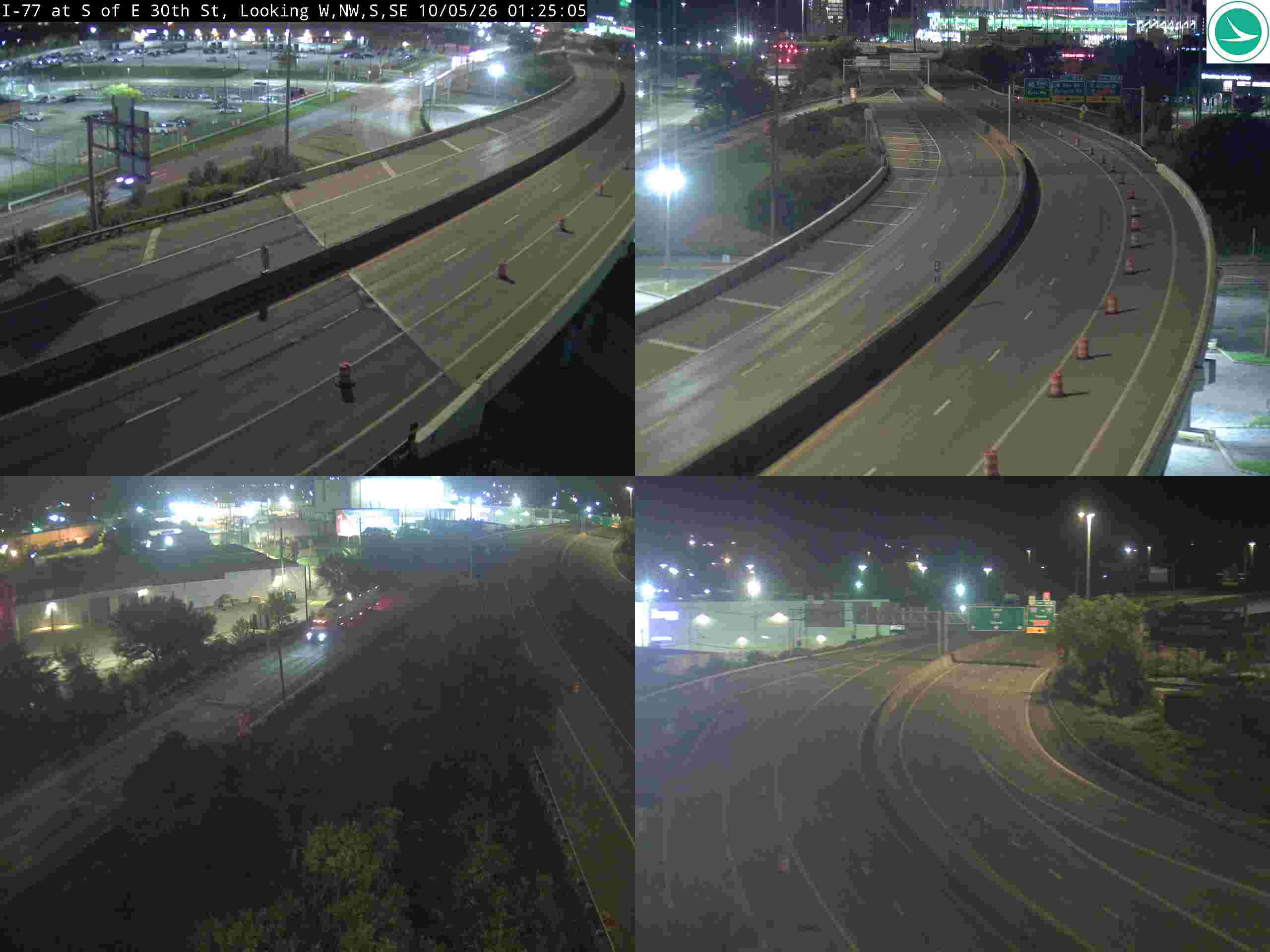 Traffic camera: I-77 at S of E 30th St, 3026