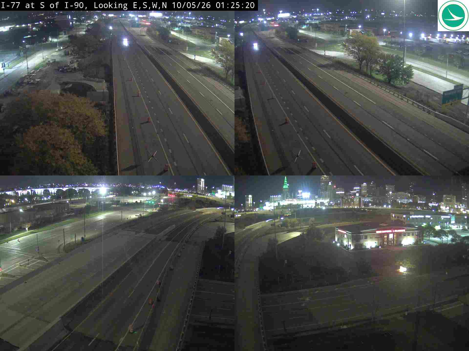 Traffic camera: I-77 at S of I-90, 3027
