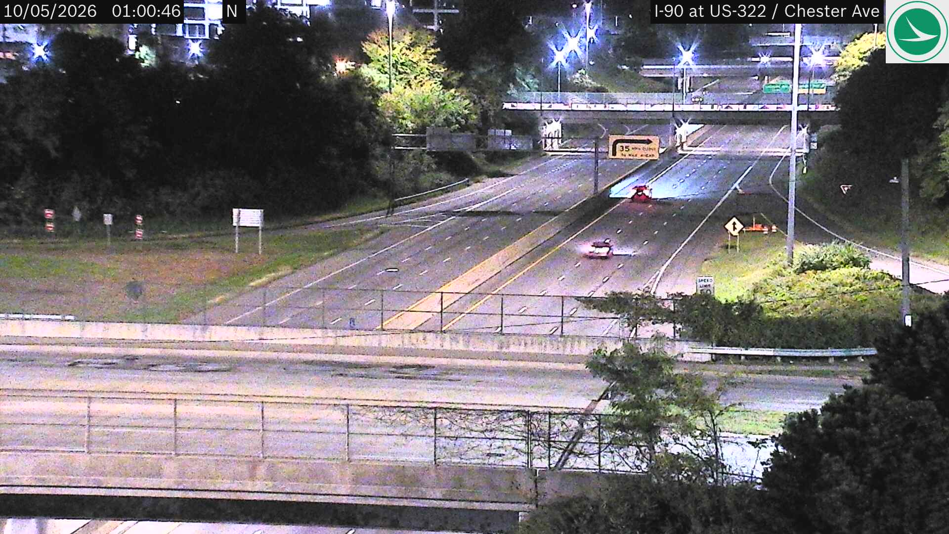 Traffic camera: I-90 at US-322 / Chester Ave, 3044