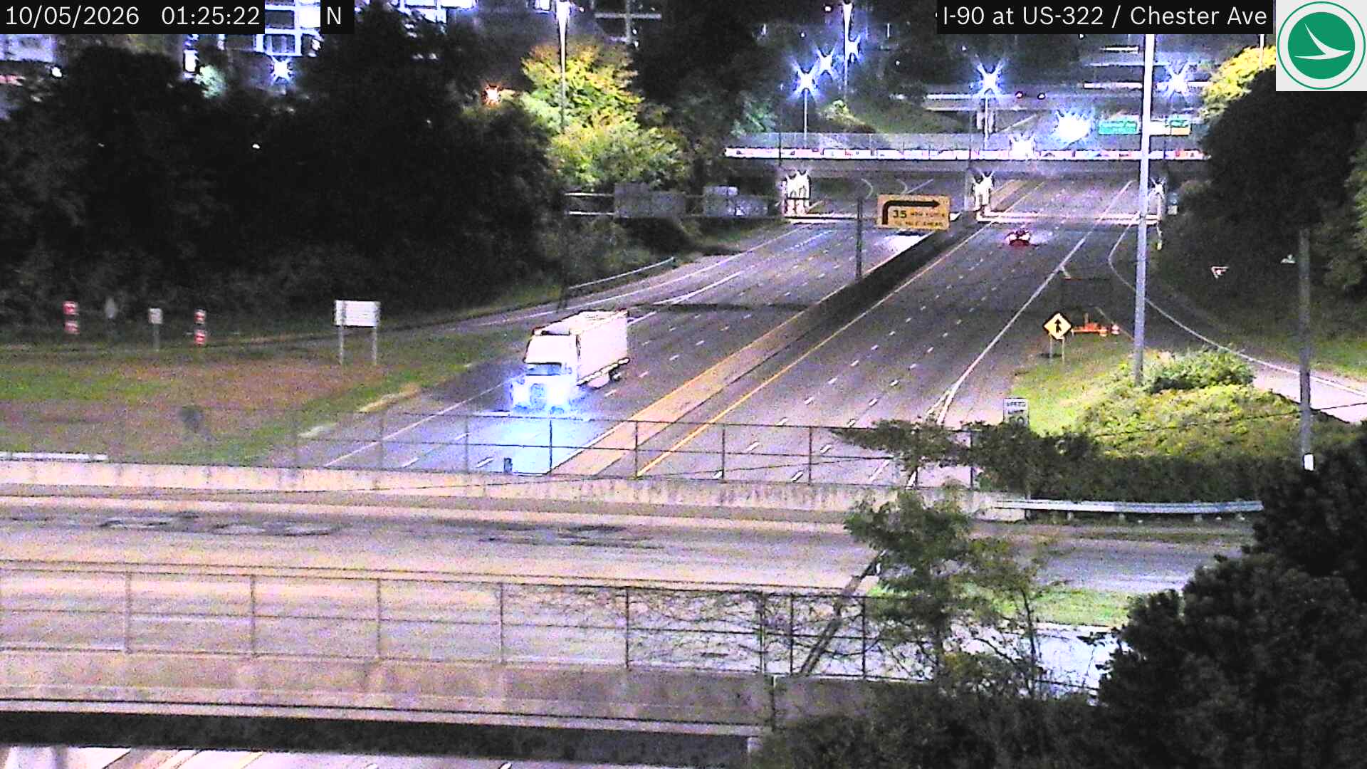 Traffic camera: I-90 at US-322 / Chester Ave, 3044