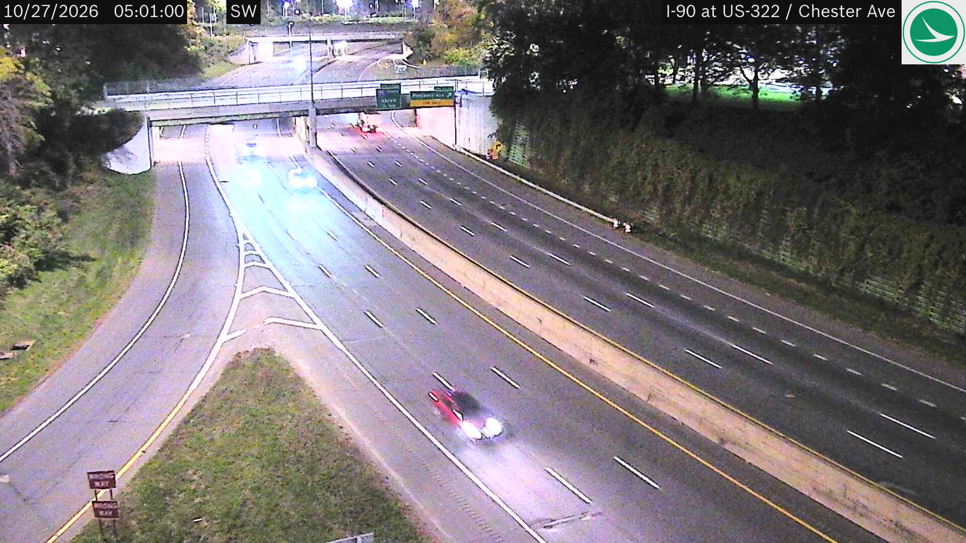 Traffic camera: I-90 at US-322 / Chester Ave, 3044