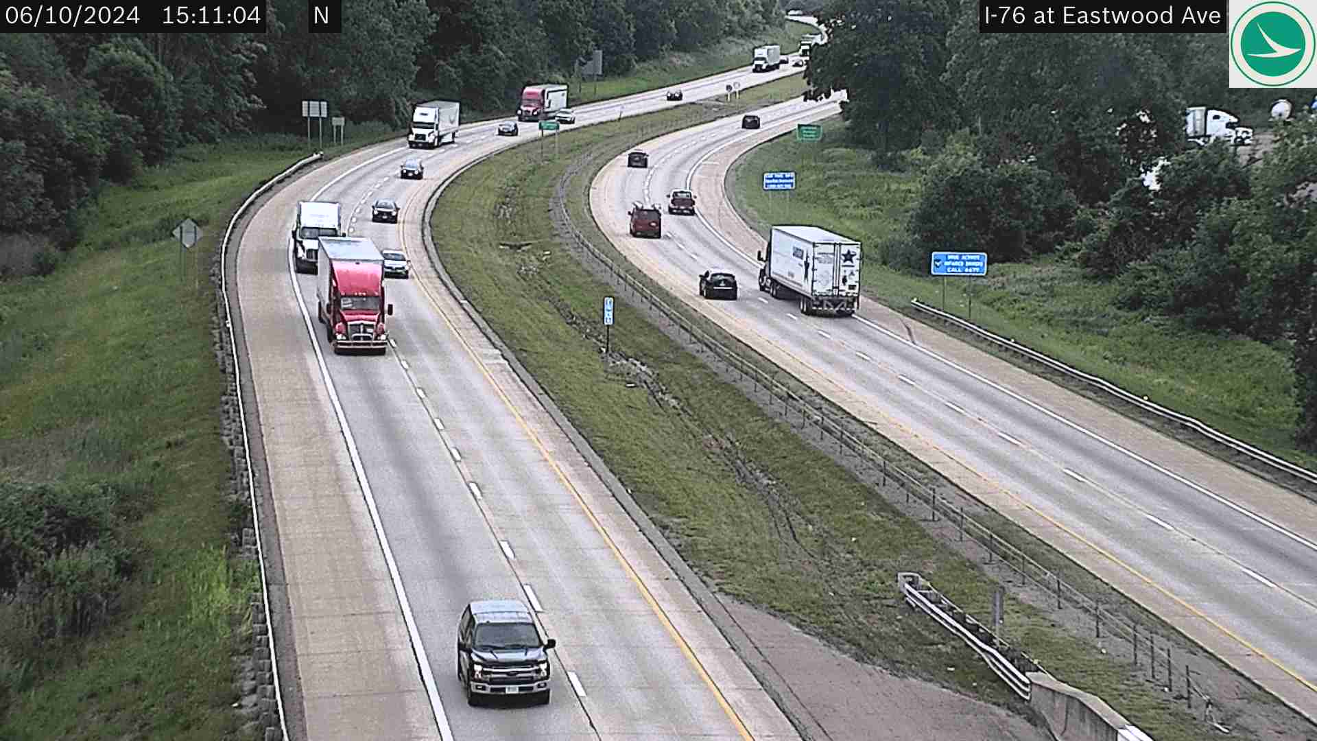 Traffic Cam I-76 at Eastwood Ave