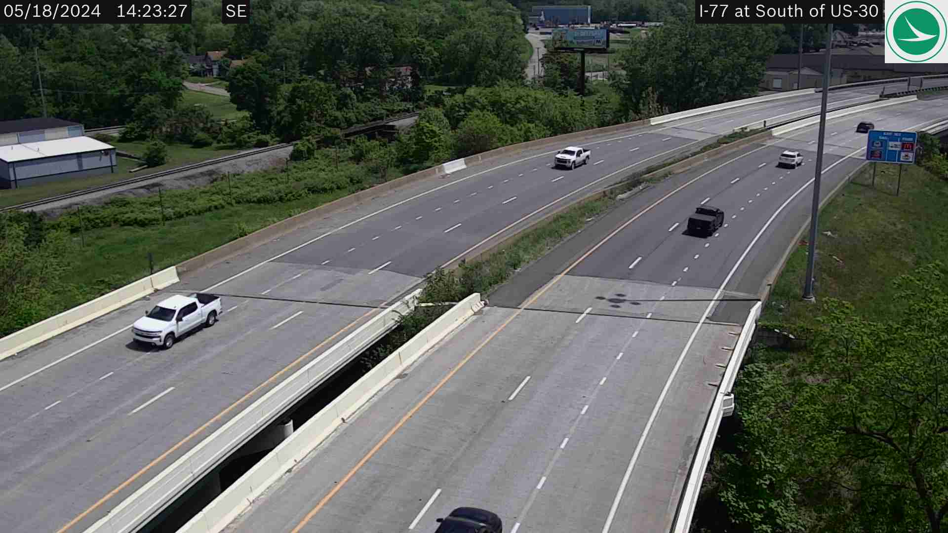 Traffic Cam I-77 at South of US-30