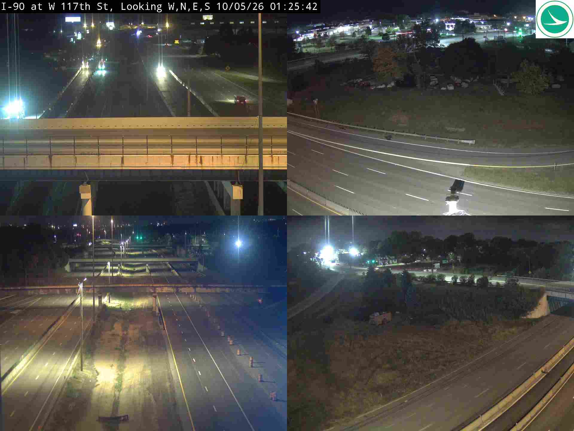 Traffic camera: I-90 at W 117th St, 3036