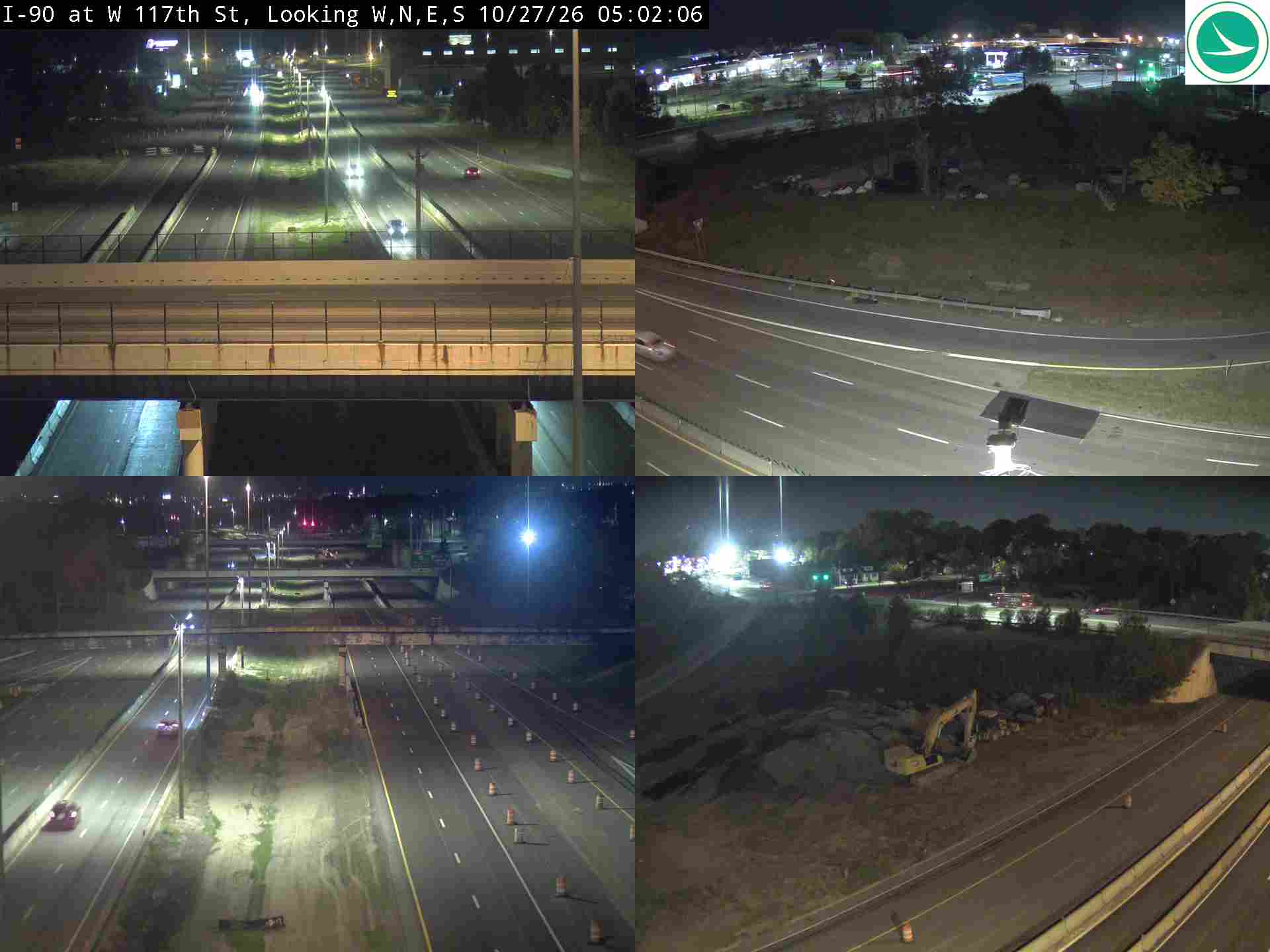 Traffic camera: I-90 at W 117th St, 3036