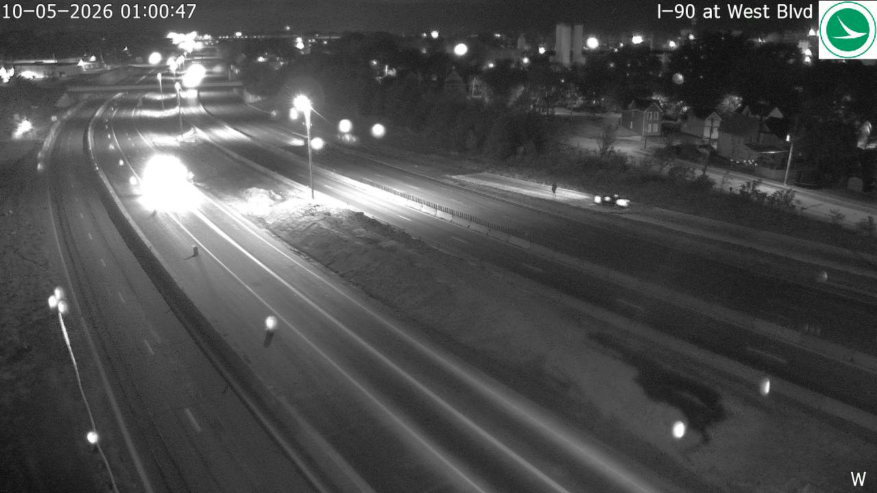 Traffic camera: I-90 at West Blvd, 3037