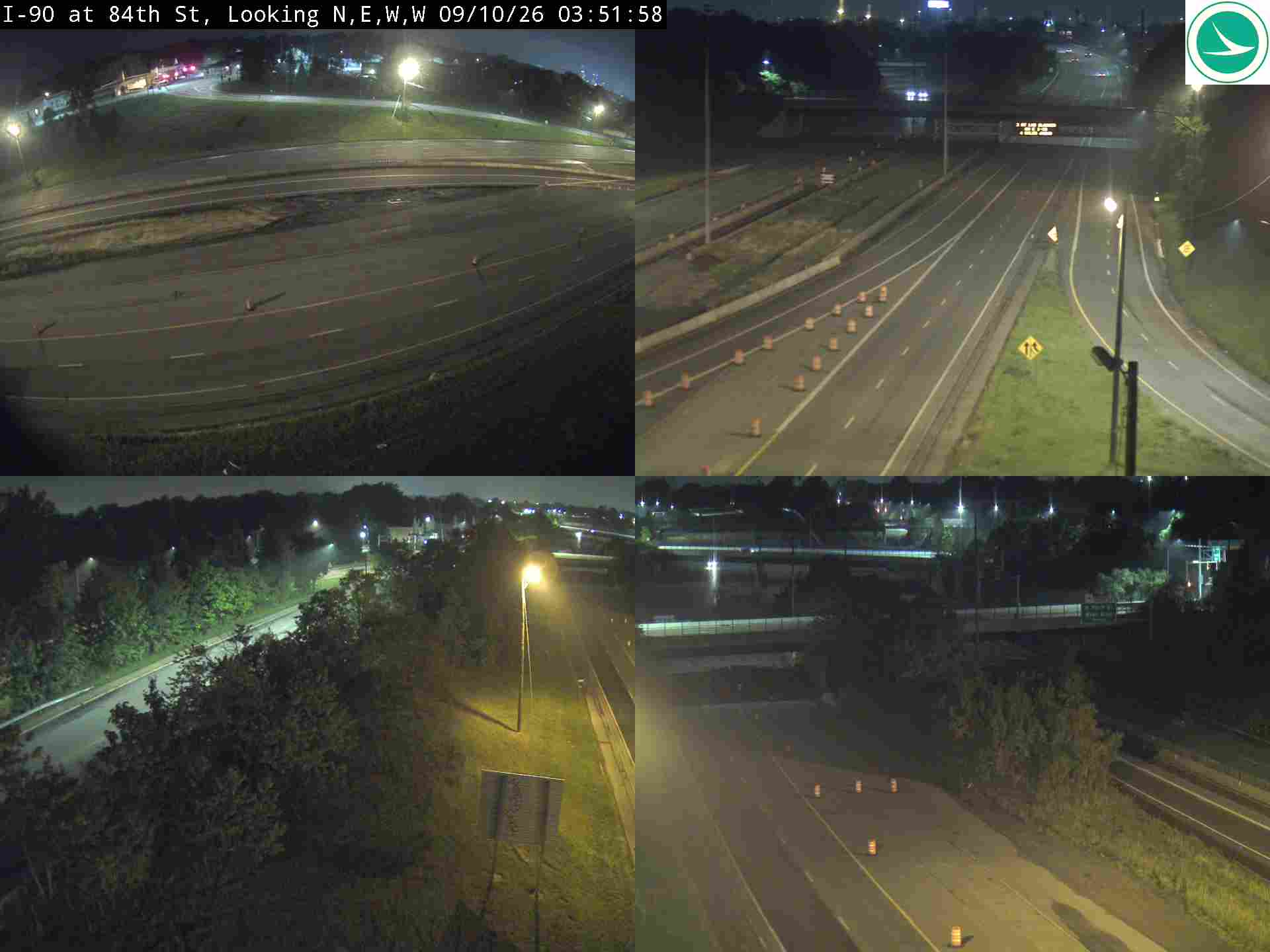 Traffic camera: I-90 at W 84th St, 3038