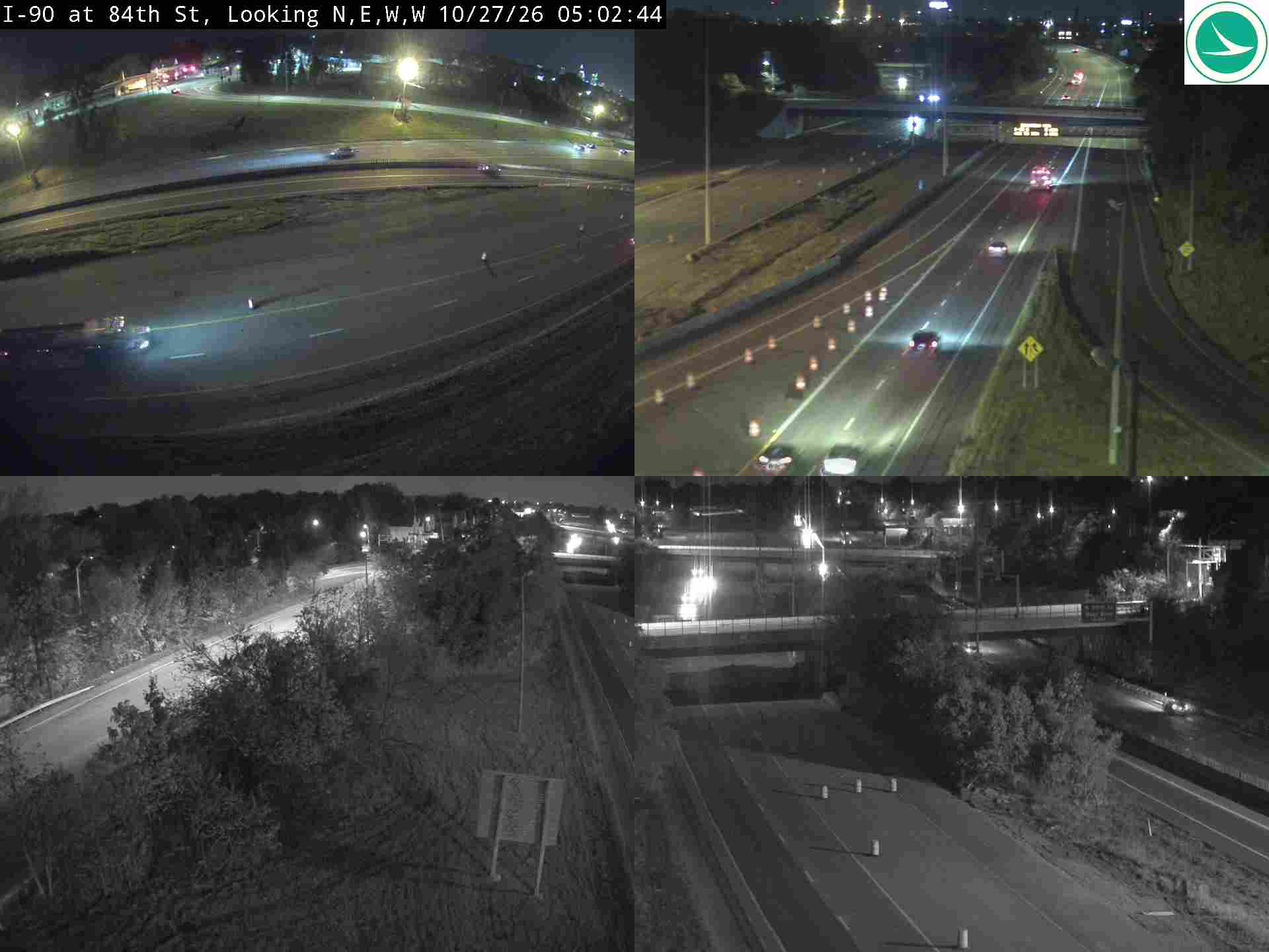 Traffic camera: I-90 at W 84th St, 3038