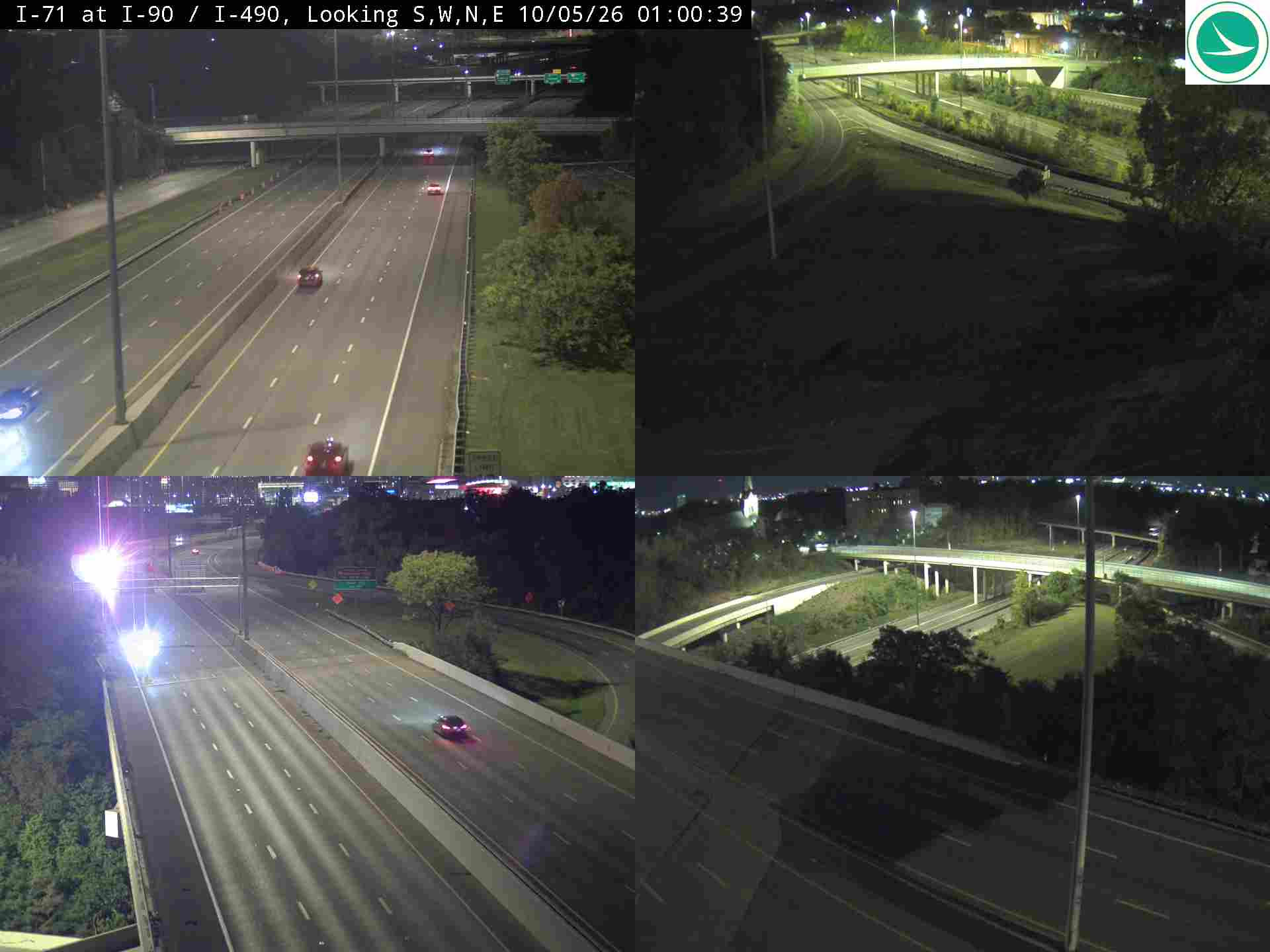 Traffic camera: I-71 at I-90 / I-490, 3017