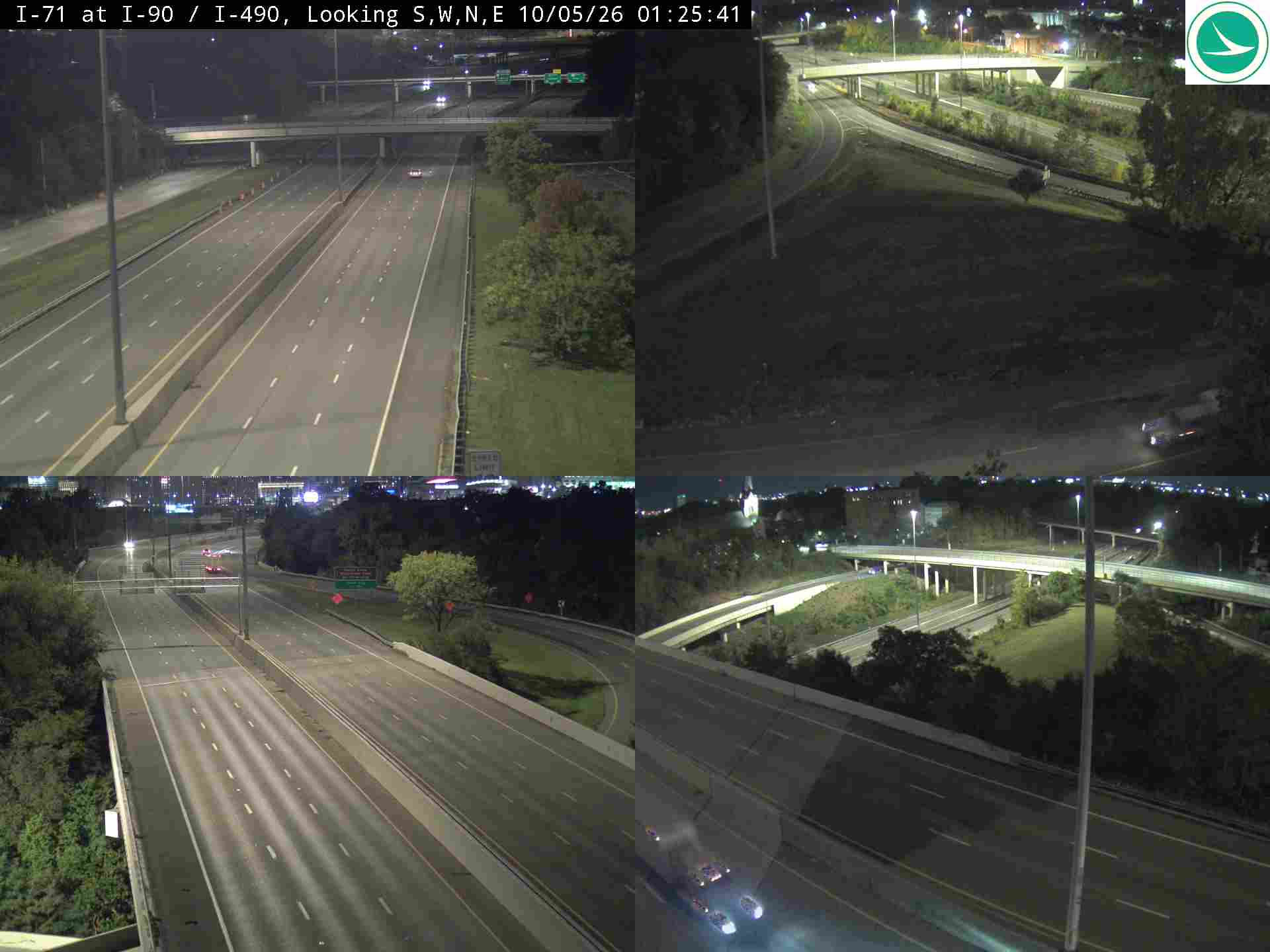 Traffic camera: I-71 at I-90 / I-490, 3017