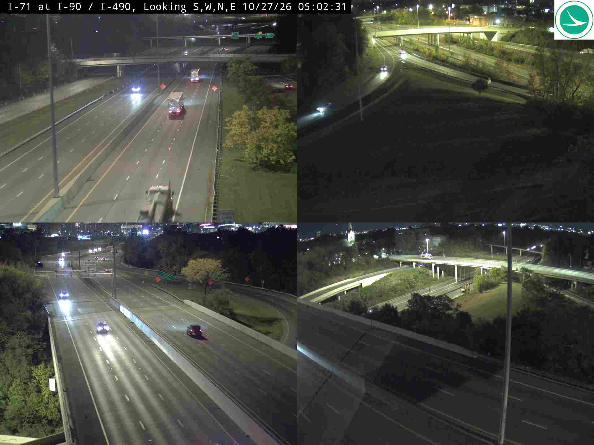 Traffic camera: I-71 at I-90 / I-490, 3017
