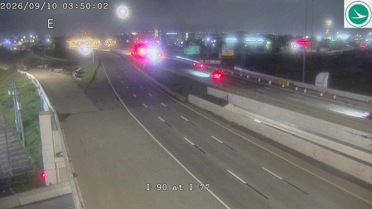 Traffic camera: I-90 at I-77, 3042