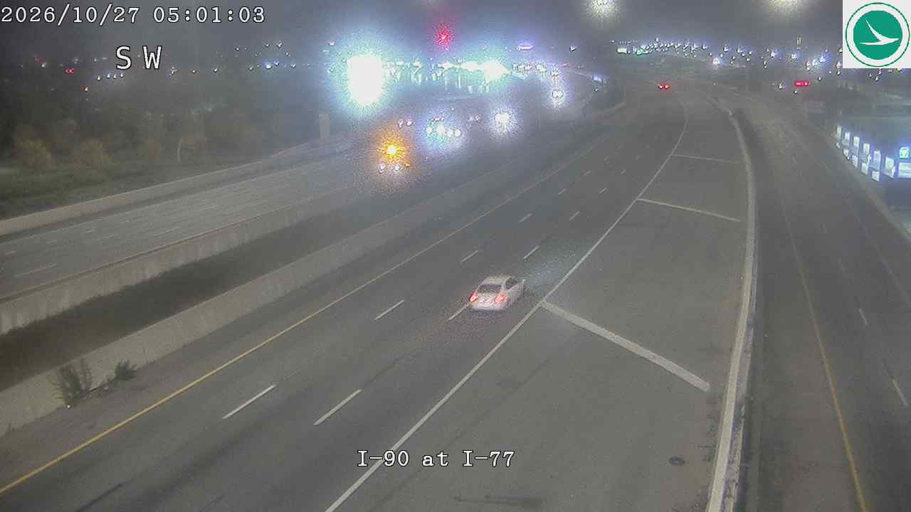Traffic camera: I-90 at I-77, 3042