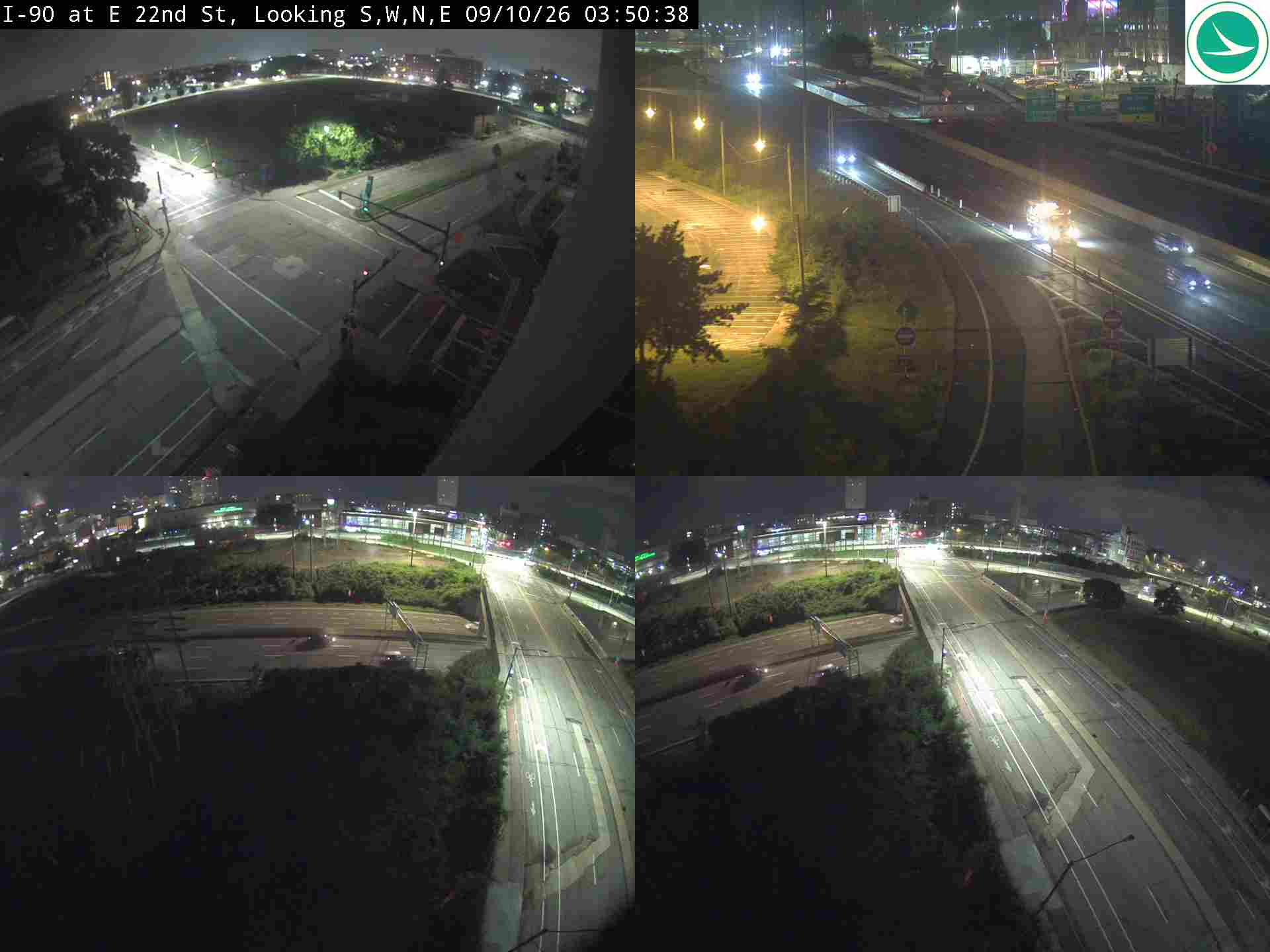 Traffic camera: I-90 at E 22nd St, 3043