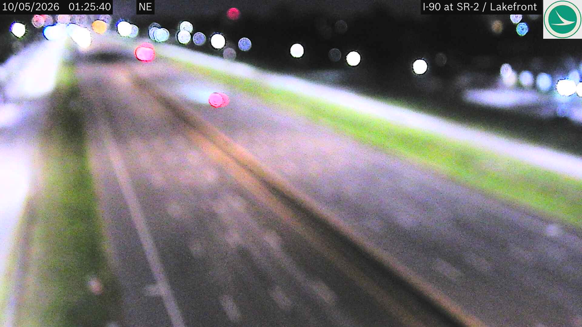 Traffic camera: I-90 at SR-2 / Lakefront Airport, 3045
