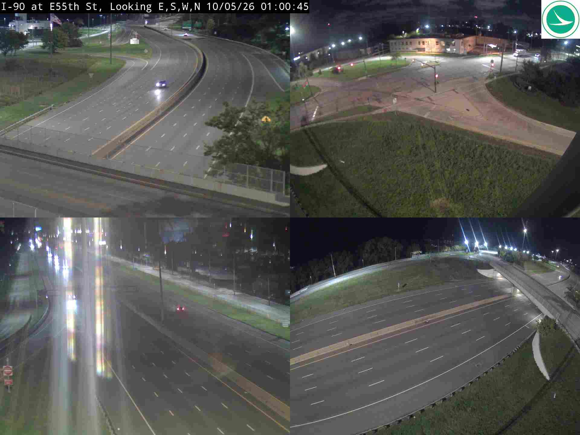Traffic camera: I-90 at E 55th St, 3046