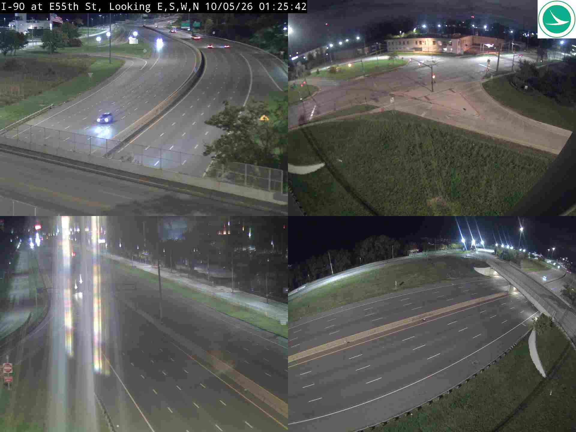 Traffic camera: I-90 at E 55th St, 3046