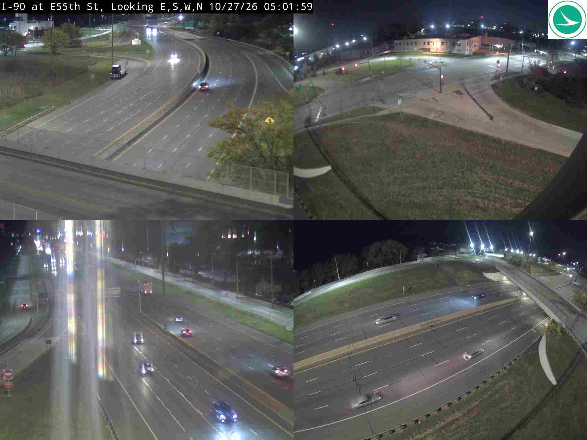 Traffic camera: I-90 at E 55th St, 3046