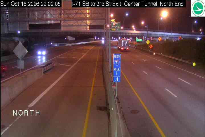 I-71 SB to 3rd St Exit, Center Tunnel, North End, 4044