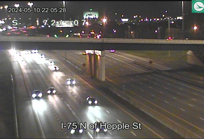 USA Cincinnati Transport movement on the i-75 highway webcam