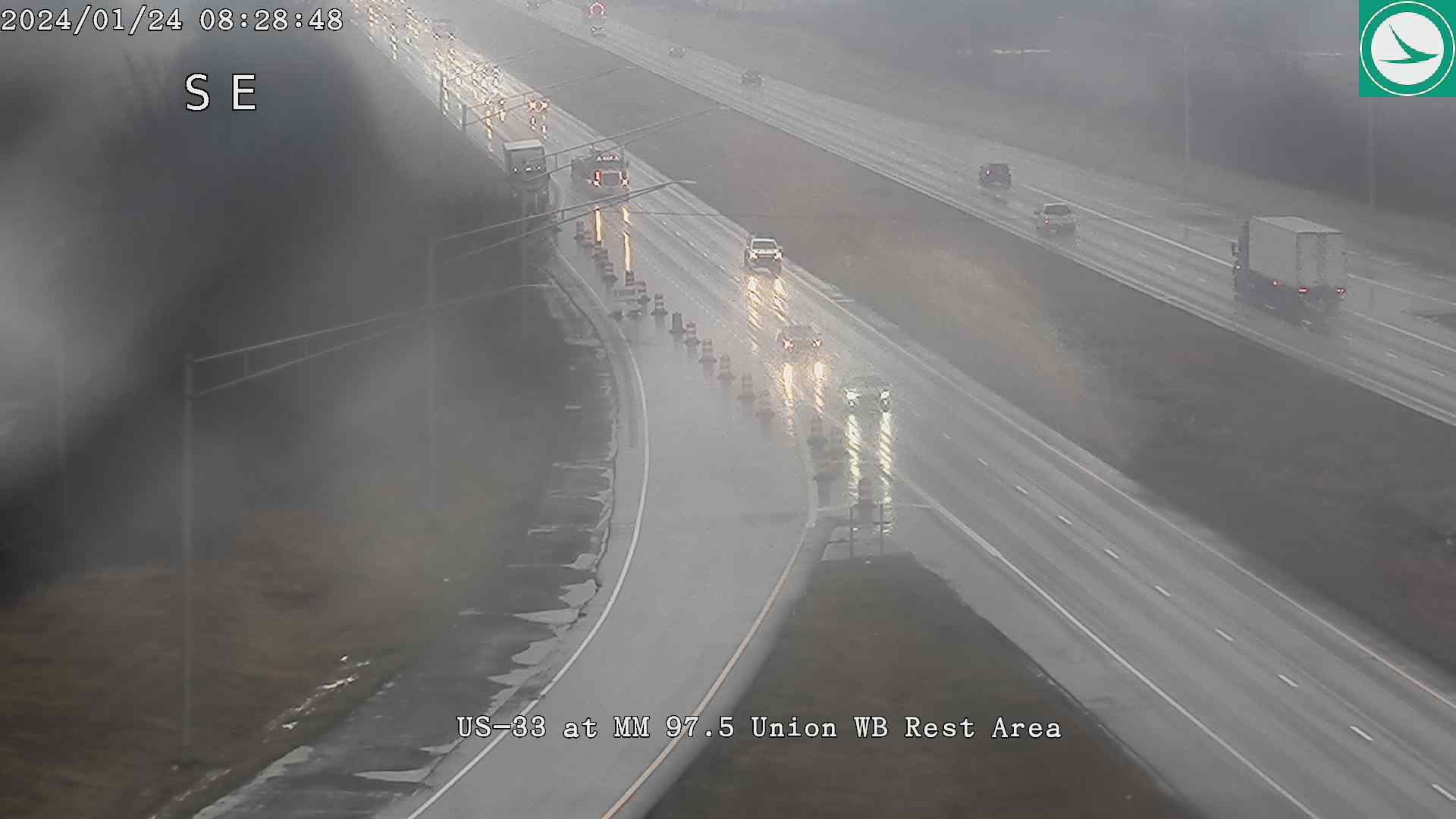 Traffic Cam US-33 WB Rest Area