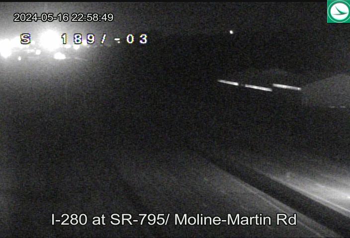 Traffic Cam I-280 at SR-795/Moline-Martin Rd