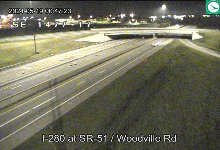 Traffic Cam I-280 at SR-51 / Woodville Rd