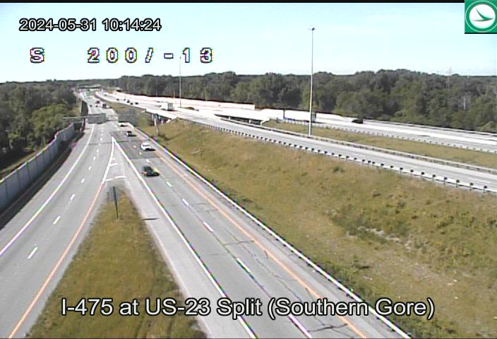 Traffic Cam I-475 at US-23 Split (Southern Gore)