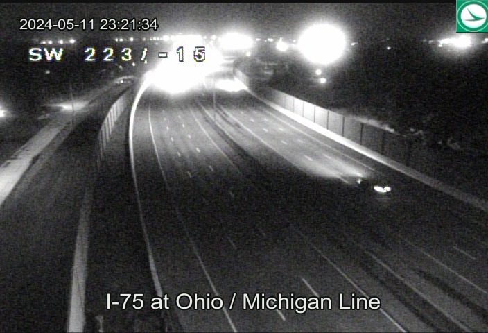 Traffic Cam I-75 at Ohio/Michigan Line