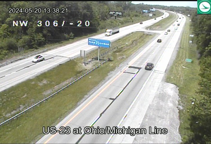 Traffic Cam US-23 at Ohio/Michigan Line
