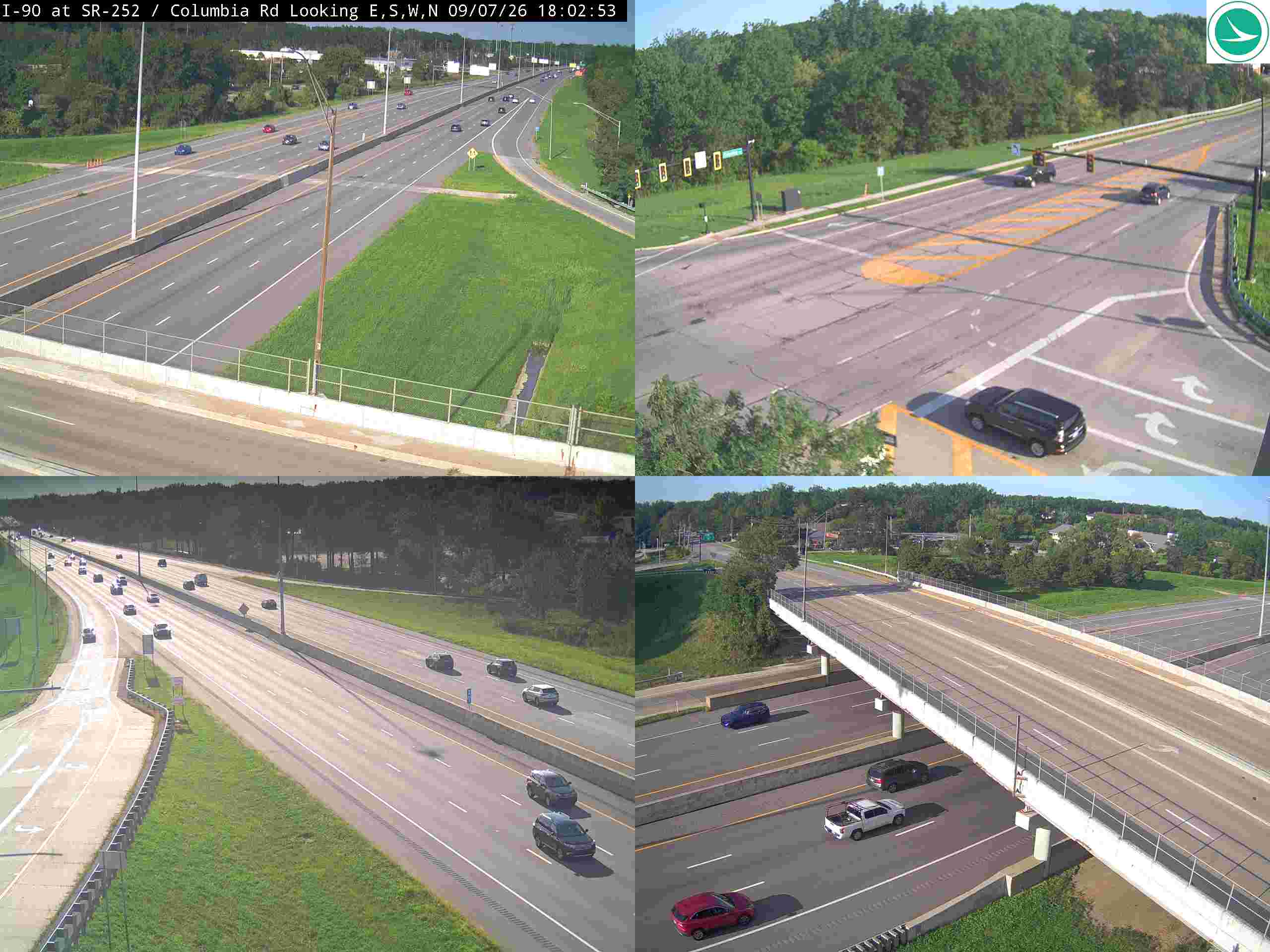 I-90 at SR-252 / Columbia Rd, 3030 road camera
